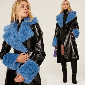 Love Whit Street Style Sherpa Collar Midi Coat